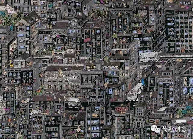 艺术家花150小时手绘城市风光  | CG窝插画原画